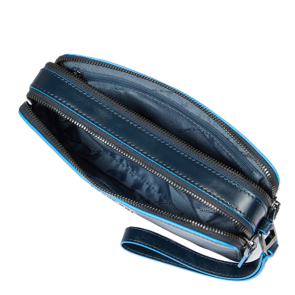Piquadro Pochette AC4221B2 uomo a due scomparti Blu