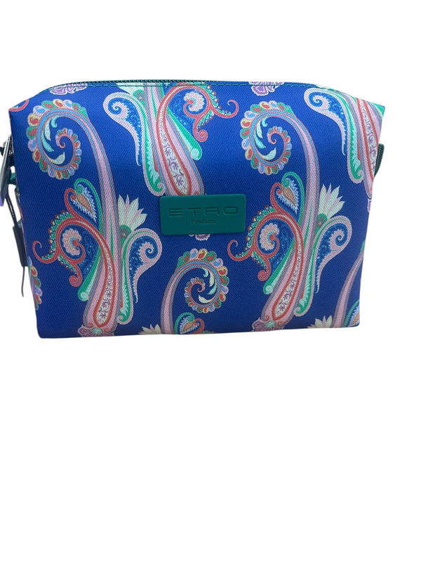 Etro Trousse Tonda Media Blu