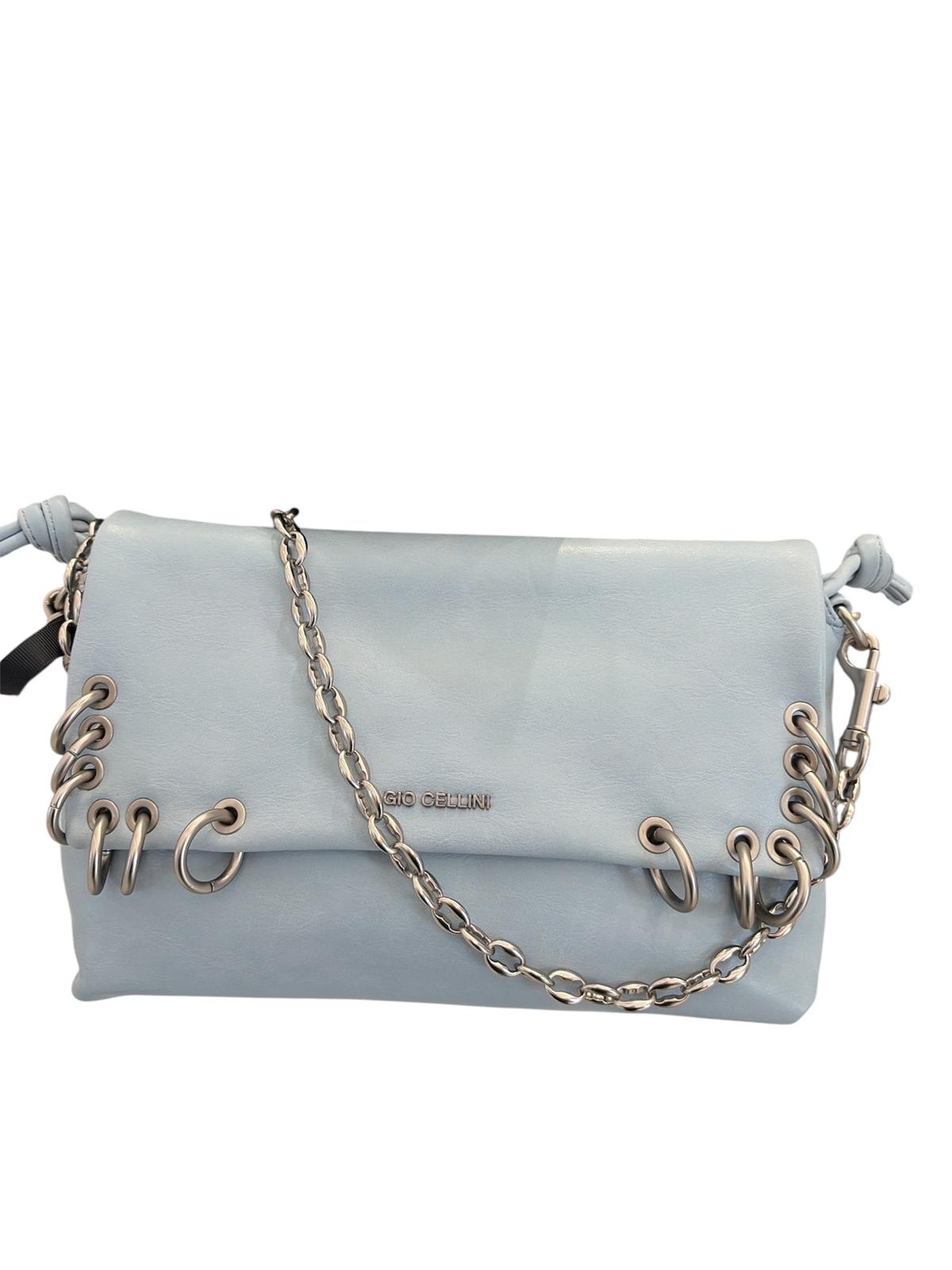 Gio Cellini Borsa A Spalla Azzurra PP064