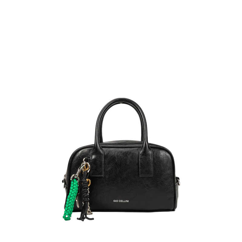 Gio Cellini Borsa A Mano Nera Con Charm CC075