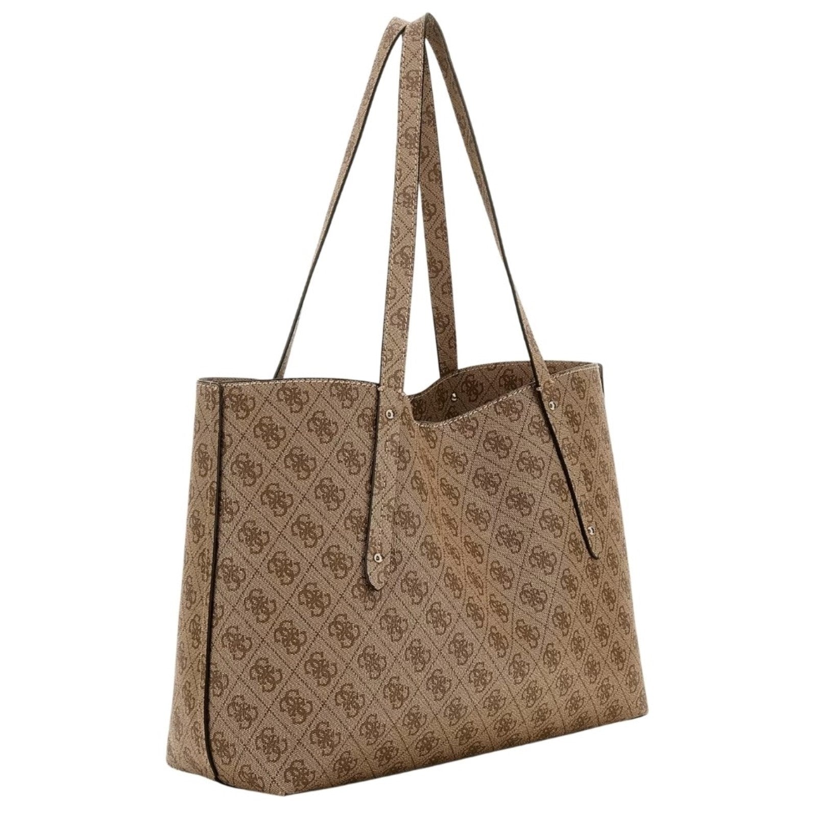 Guess Borsa a Spalla Brenton Donna reversibile Logata Beige