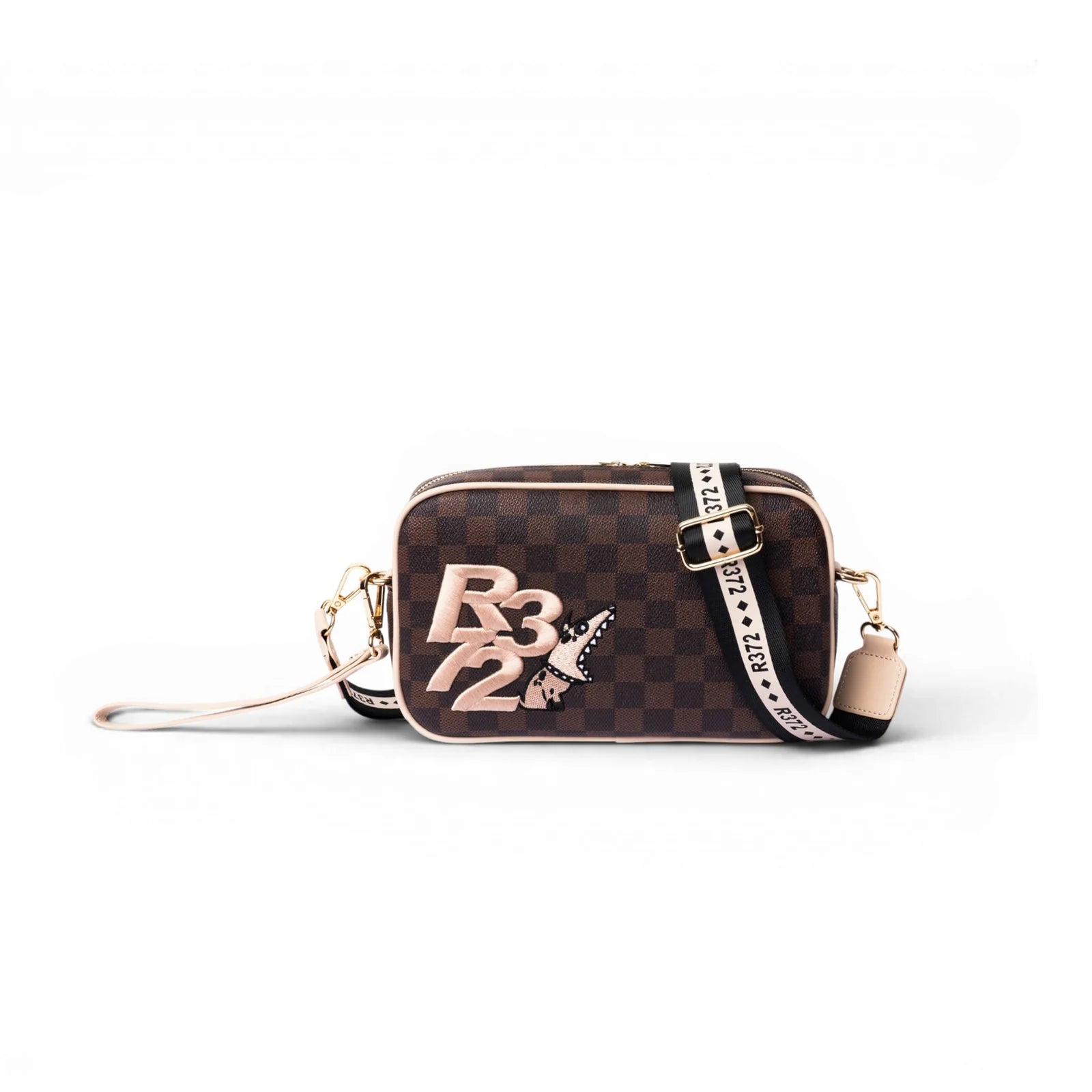 R372 Pochette a mano con tracolla P001 Marrone