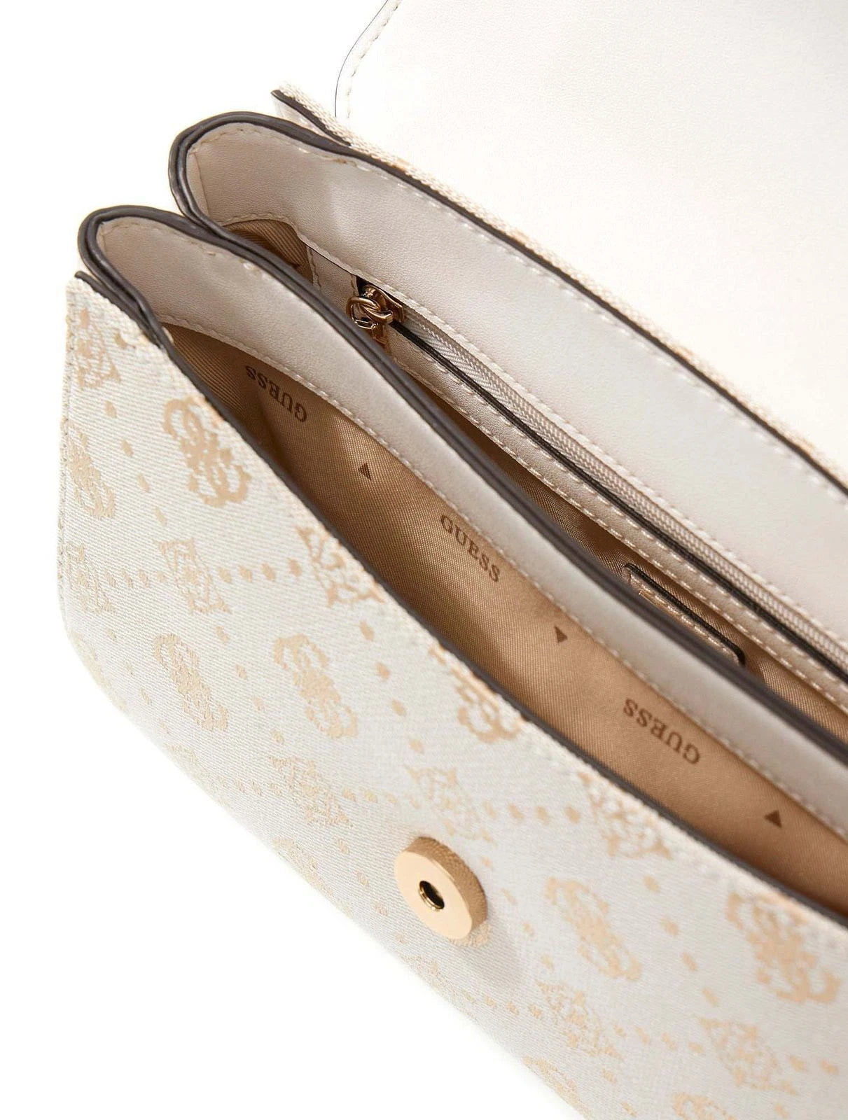 Guess Borsa A Mano Melinda Logo Off White