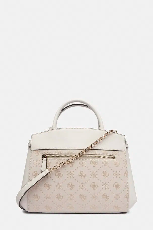 Guess Borsa A Mano Melinda Logo Off White