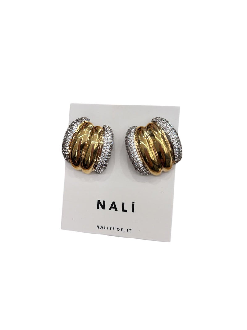 Nali' Orecchini Multifascia Con Zirgoni Oro PUOR0036