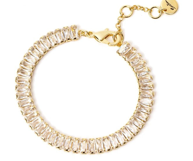 Sodini BIjoux Bracciale di zirconi baguette Ishtar - Oro e bianco 912741