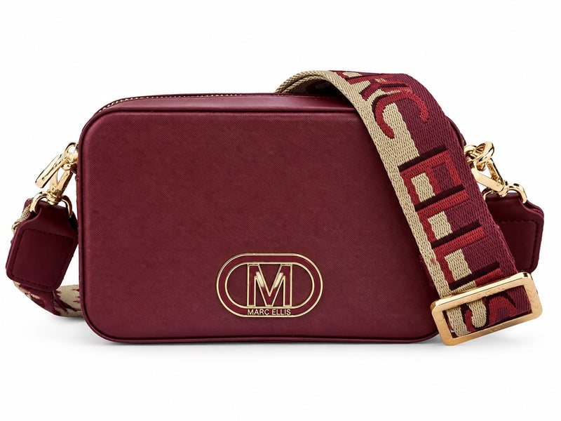Marc Ellis Borsa A Mano/ Tracolla Flat Flowe S Burgundy