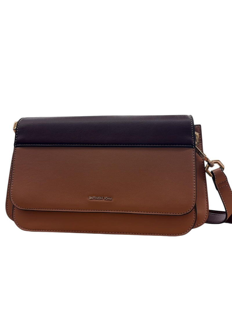 Gattinoni Madison Flap Bag Burgundy/Nude