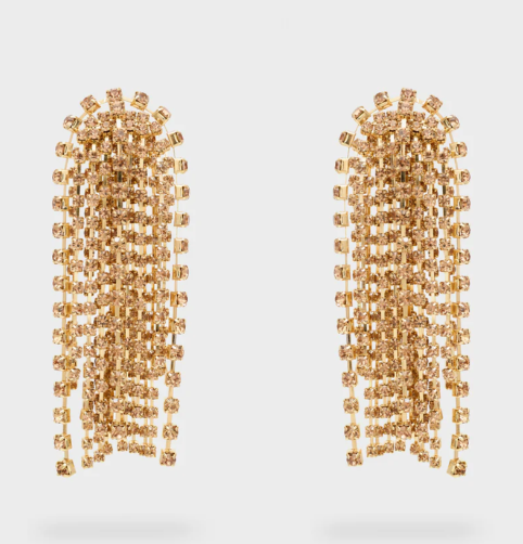 Nali' Orecchini Celine Con Frange Pietre Oro EMOR1903