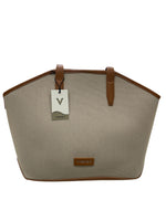 Vivienne D Borsa a Spalla Canvas Cuoio