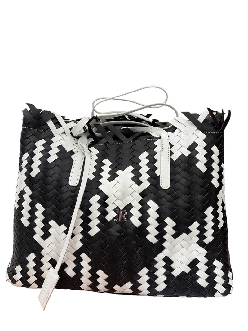 John Richmond Borsa A Spalla Bianca/Nera