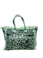 Kuvè Borsa Grande Mare Menta Leopard