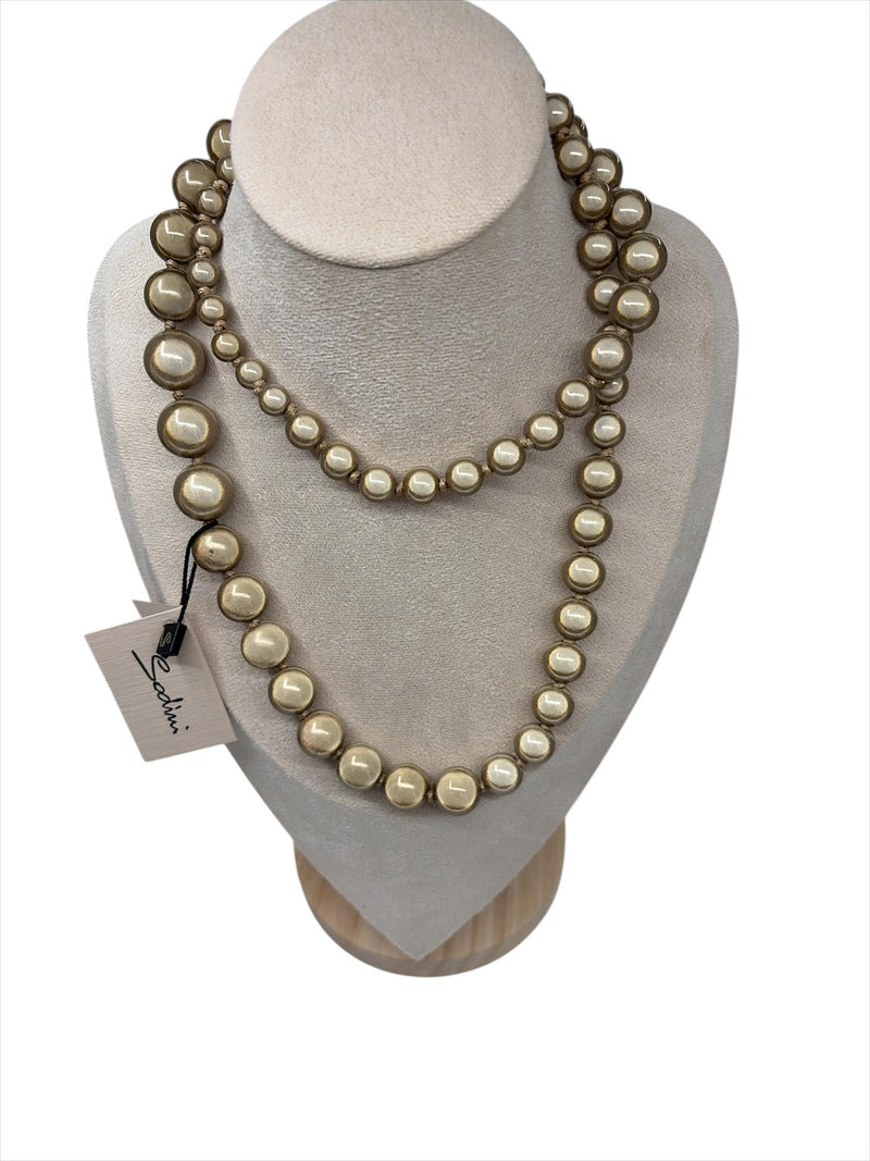 Sodini Bijoux Collana  grandi e piccole boule Taupe