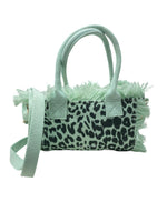 Kuvè Borsetta Mare a Mano/Tracolla Menta Leopard