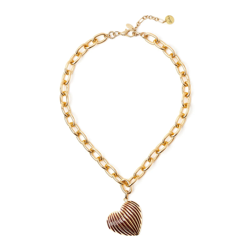 Sodini Girocollo catena e cuore Malena - Rosso