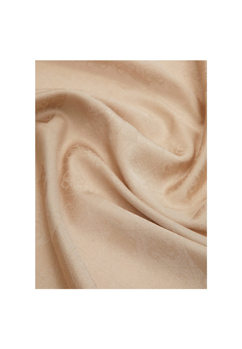 Guess Sciarpa Lefia  4g logo  simply taupe