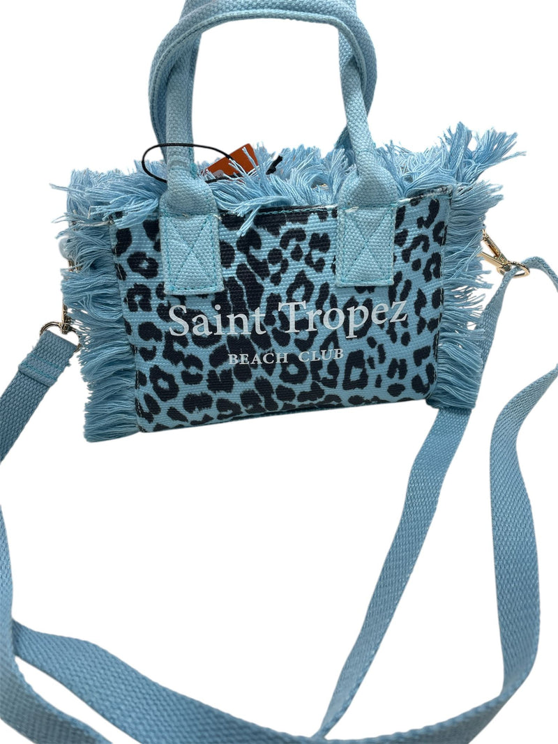 Kuvè Borsetta Mare a Mano/Tracolla Blu Leopard
