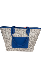 Mario Valentino Borsa A Spalle Logo Beige/Blu VBSA1F02