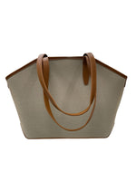 Vivienne D Borsa a Spalla Canvas Cuoio
