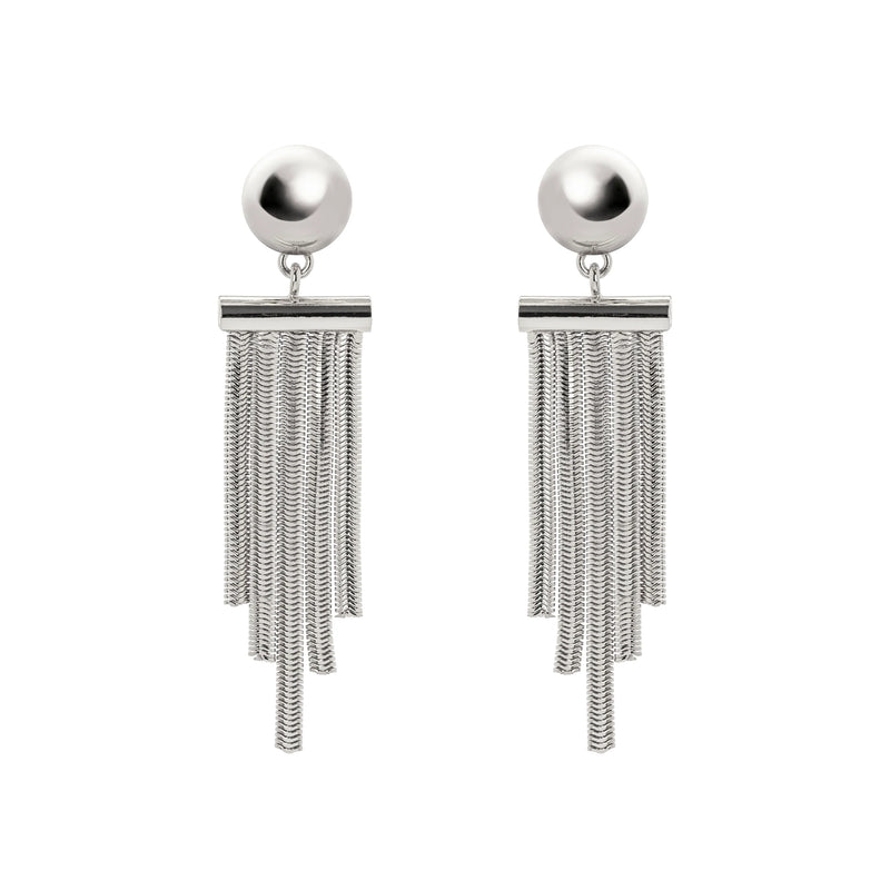 Orecchini barretta e frangia Cleopatra - Argento