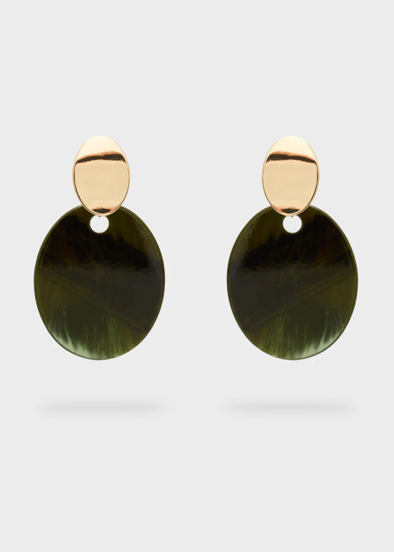 Nali' Orecchini Noa Over Tondi Resina Verde
