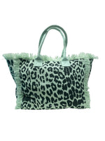 Kuvè Borsa Grande Mare Menta Leopard