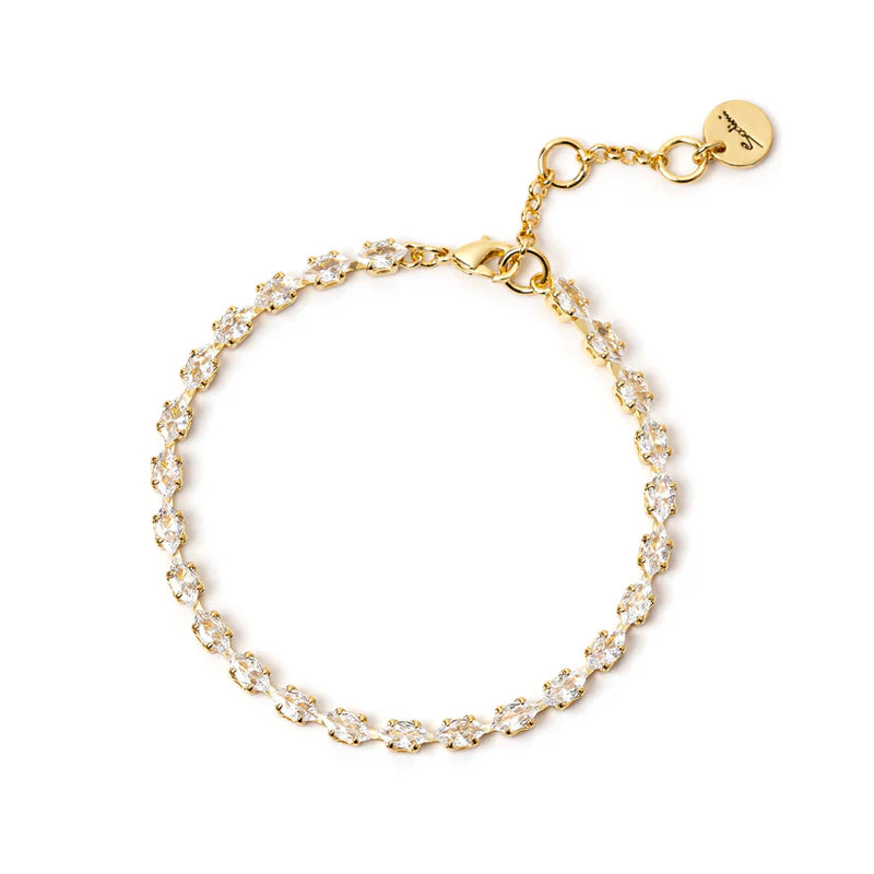 Sodini BIjoux Bracciale di zirconi baguette Ishtar - Oro e bianco 912697D