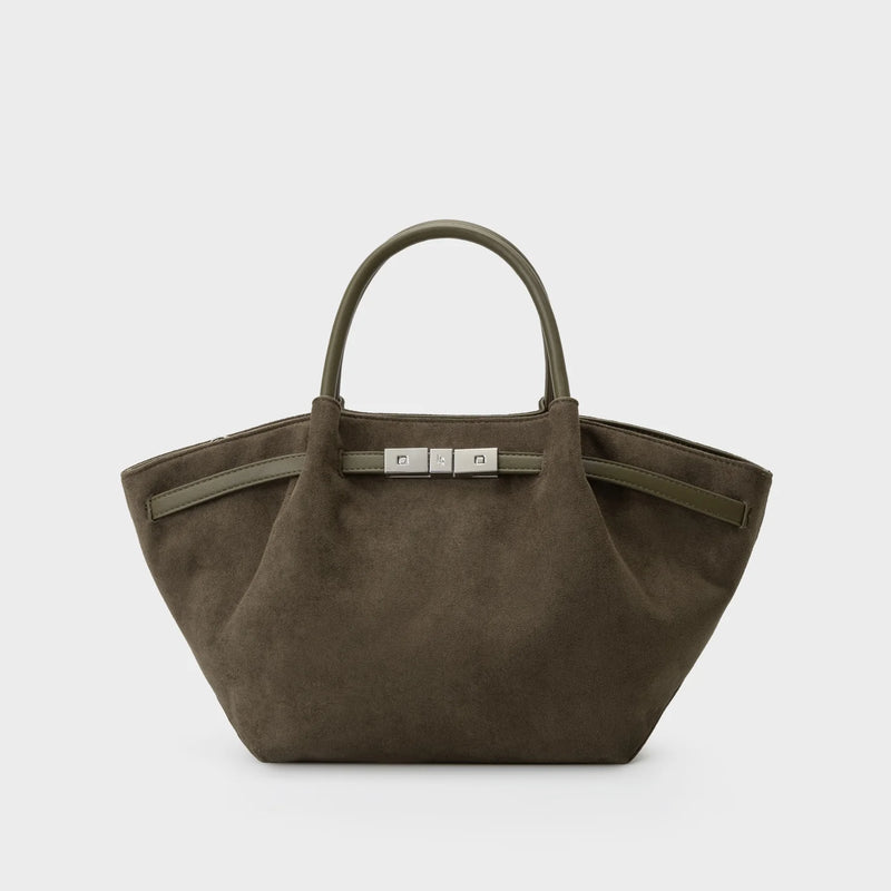 Label Rose Borsa A Mano/Tracolla Brielle Small Verde Fango/Silver