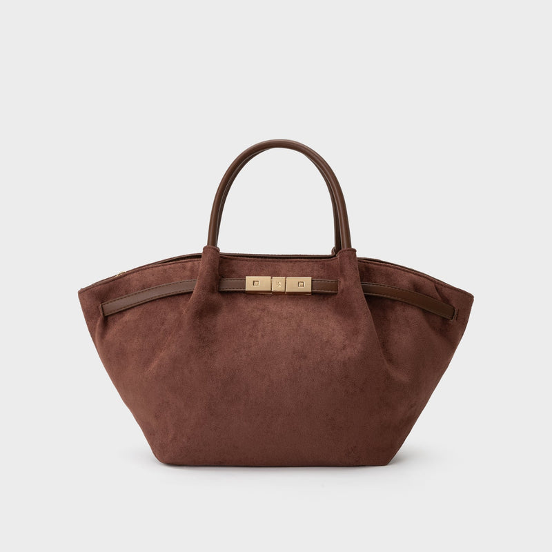 Label Rose Borsa A Mano/Tracolla Brielle Small Marrone Caldo/Gold