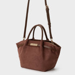 Label Rose Borsa A Mano/Tracolla Brielle Small Marrone Caldo/Gold