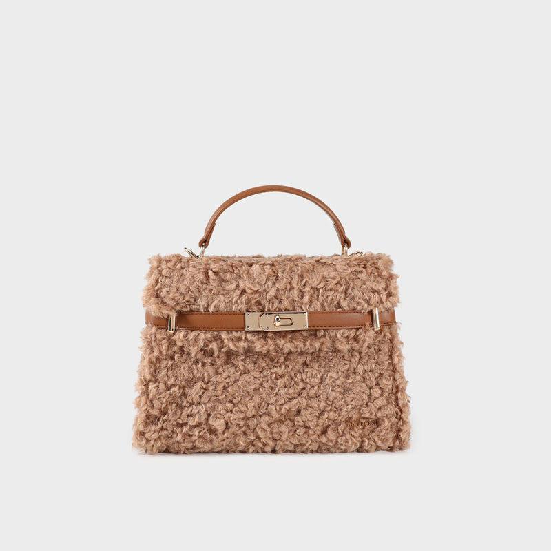 Label Rose Borsa a mano GRACE TEDDY- CARAMEL