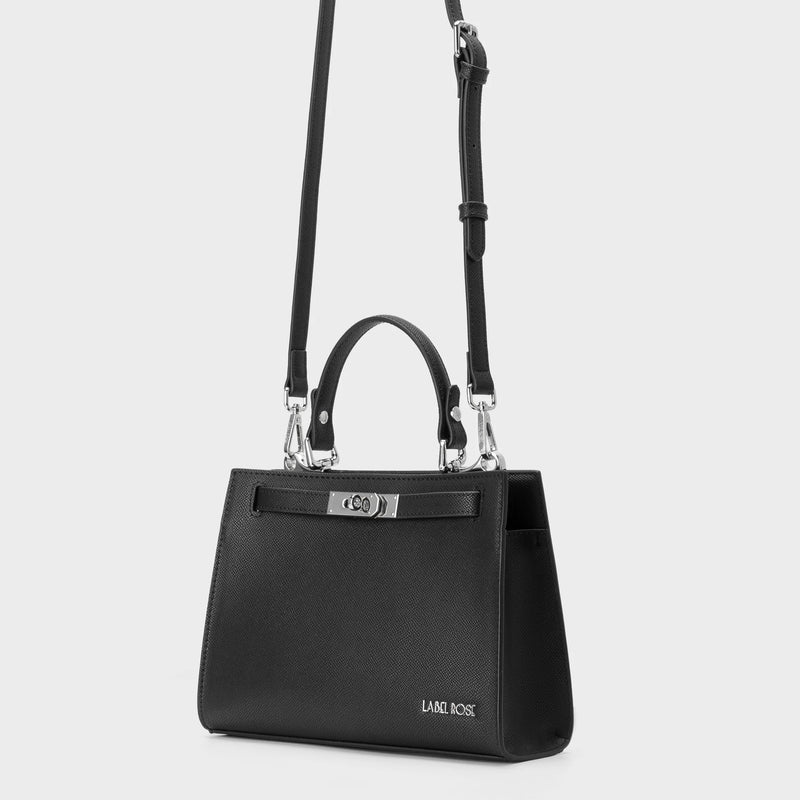 Label Rose Borsa a mano PARIS SMALL - BLACK SILVER