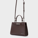 Label Rose Borsa a mano PARIS SMALL -DARK CHOCOLATE