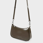 Label Rose Borsa a Spalla Emma Vernice Olive