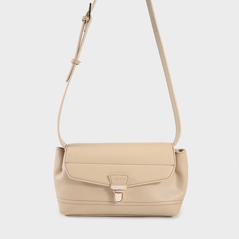Label Rose Borsa a spalla GWYNETH-  BEIGE