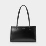 Borsa a Spalla Label Rose Patent Tote Black
