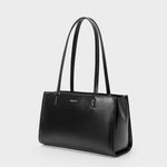 Borsa a Spalla Label Rose Patent Tote Black