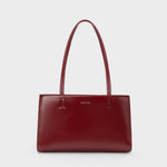 Borsa a Spalla Label Rose Patent Tote Burgundy
