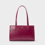 Borsa a Spalla Label Rose Patent Tote Plum