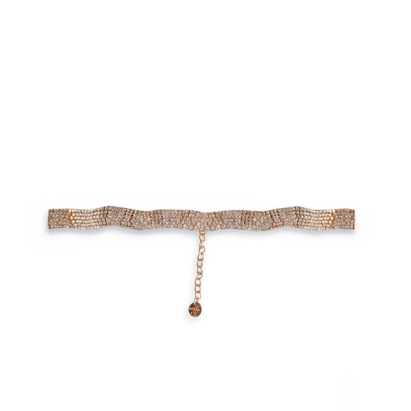 Mya Accessories Collana girocollo a fascia con strass cristallo F11281