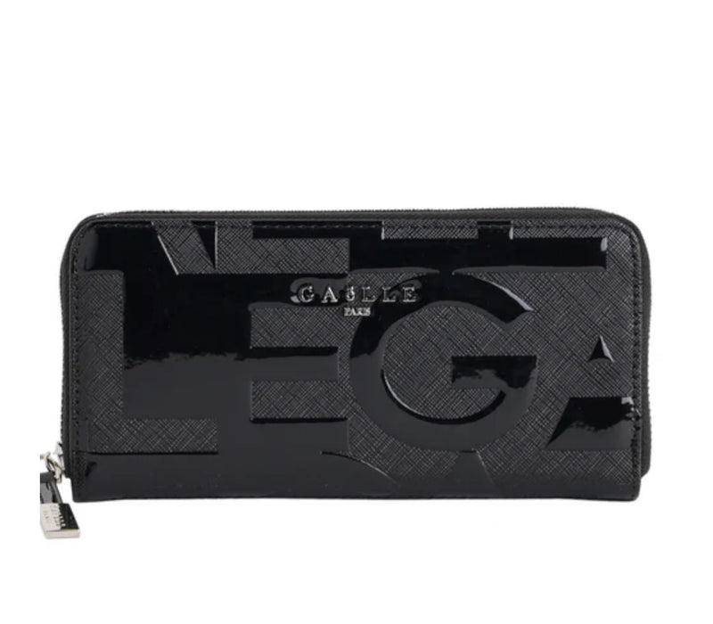 Gaelle Portafoglio Nero Lucido