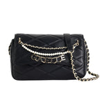 GAELLE BORSA A TRACOLLA NERA CON PERLE GAACW02441