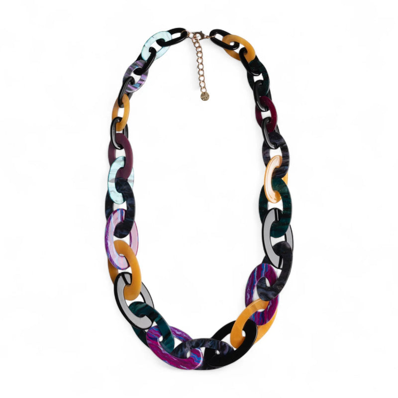 Mya Accessories Collana G11752 lunga con catena in acrilico multicolore