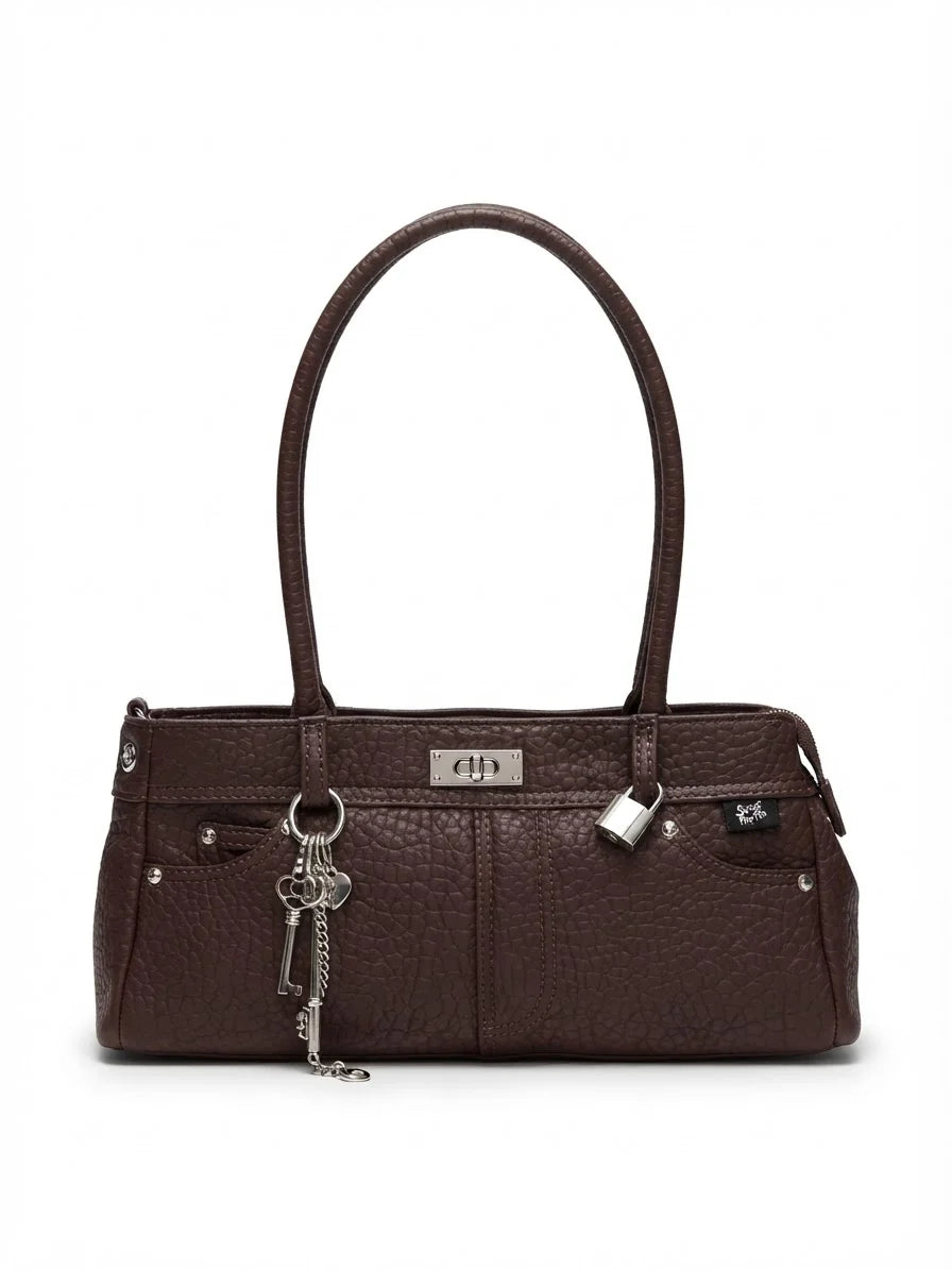 Secret Pon-Pon Borsa a Spalla/Tracolla Yulia Cioccolato