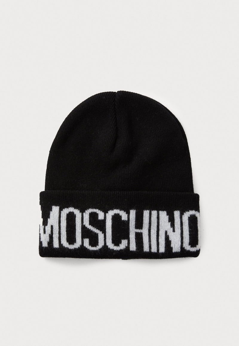 Berretto in misto lana nero