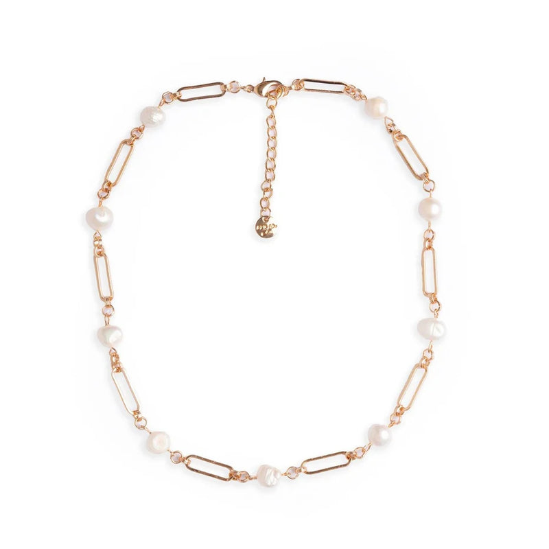 Mya Collana a catena con perle in acrilico