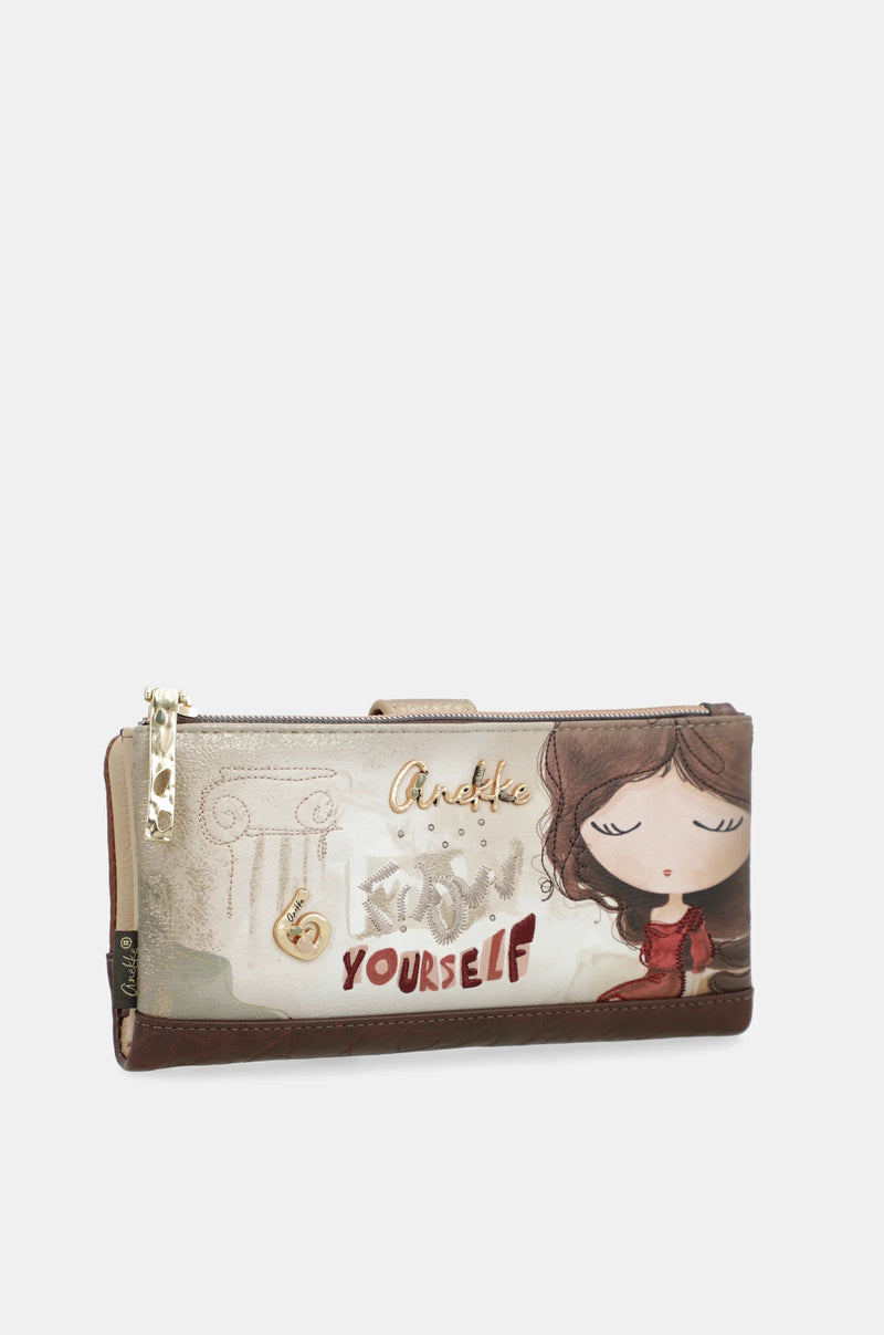 ANEKKE PORTAMONETE GRANDE FLESSIBILE RFID MUSE