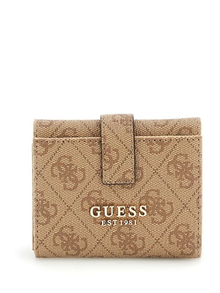 Guess Portafoglio Mini Laurel II Logato Beige