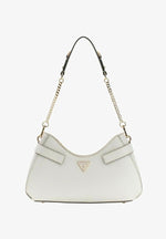 Guess Borsa a spalla Serenova Saffiano Off White
