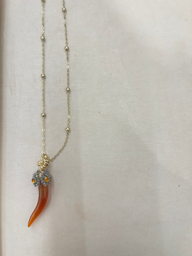 Mya Accessories Collana con Corno Neutro G11862